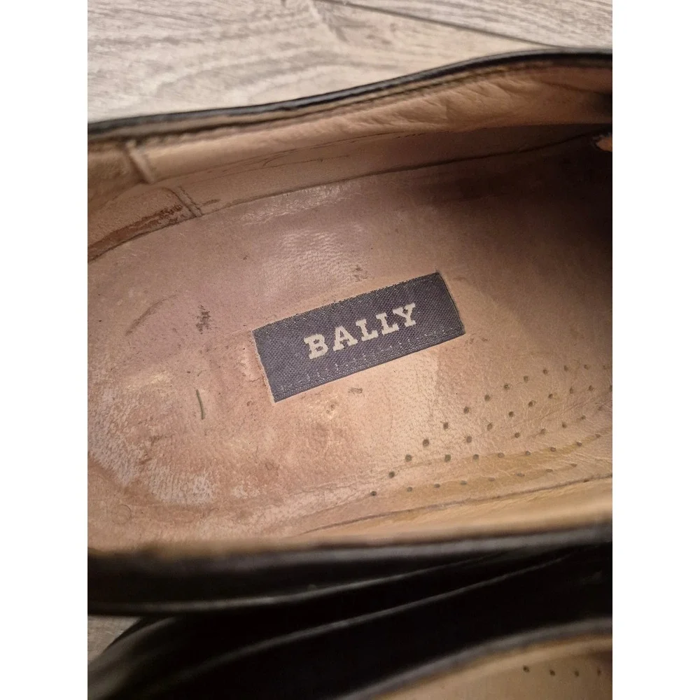 Bally‎ Rogers Italy Mens Leather Cap Toe Oxford Dress Shoes Dark Brown Size 11 D